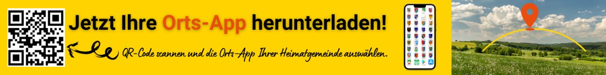 Dieser Banner ist ein Link zur Weiterleitung um die Orts-App herunterzuladen