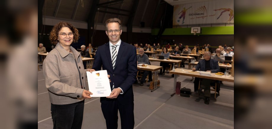 Bürgermeisterin Gabriele Greis und Erster Beigeordneter Marco Dörner