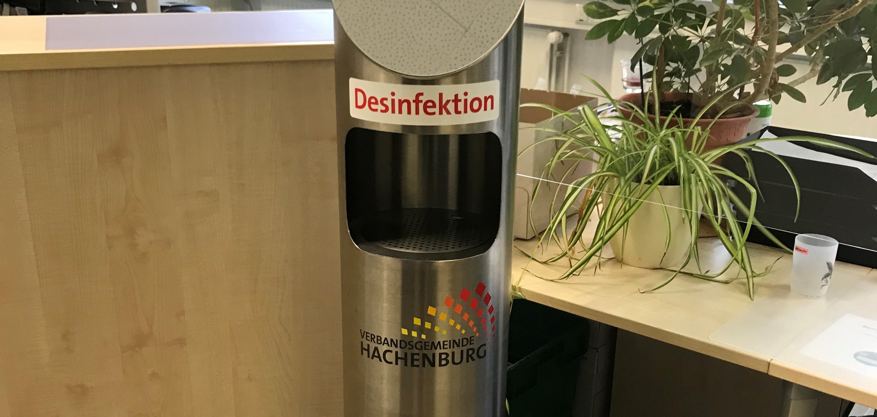 Foto eines Desinfektionsmittelspenders