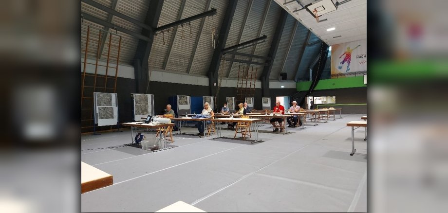 Vorstellung des Hochwasser- und Sturzfluten-Vorsorgekonzeptes in der Rundsporthalle