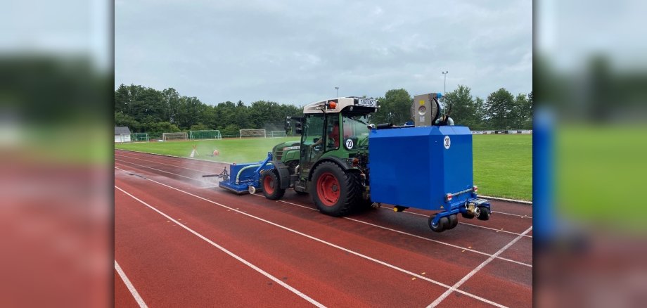 Kunststofflaufbahn Burbach-Stadion