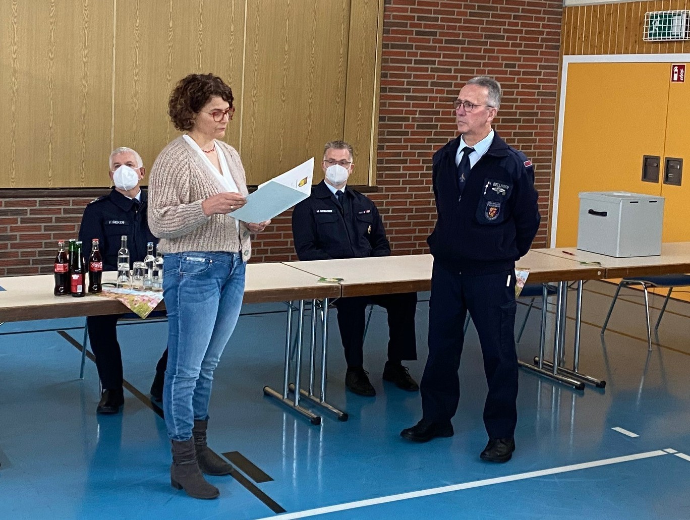 Bürgermeisterin Gabriele Greis und Thomas Bellinger