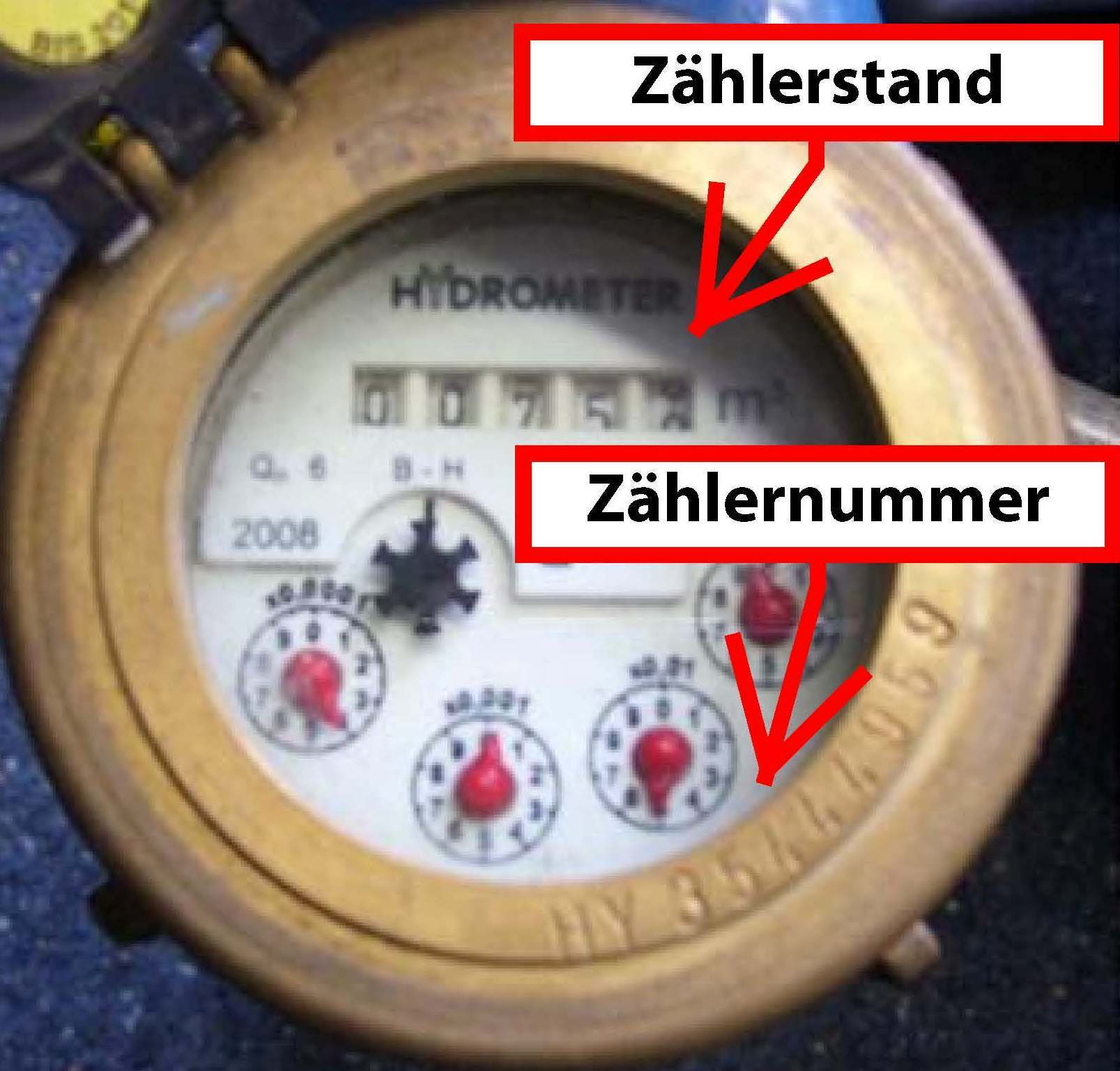 Bild eines Wasserzählers
