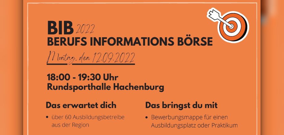 Plakat der Berufs Informations Börse