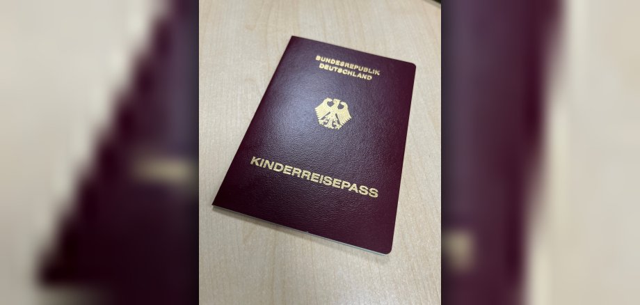 Foto eines Kinderreisepasses