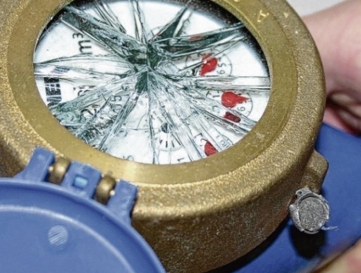 Wasserzähler mit Frostschaden