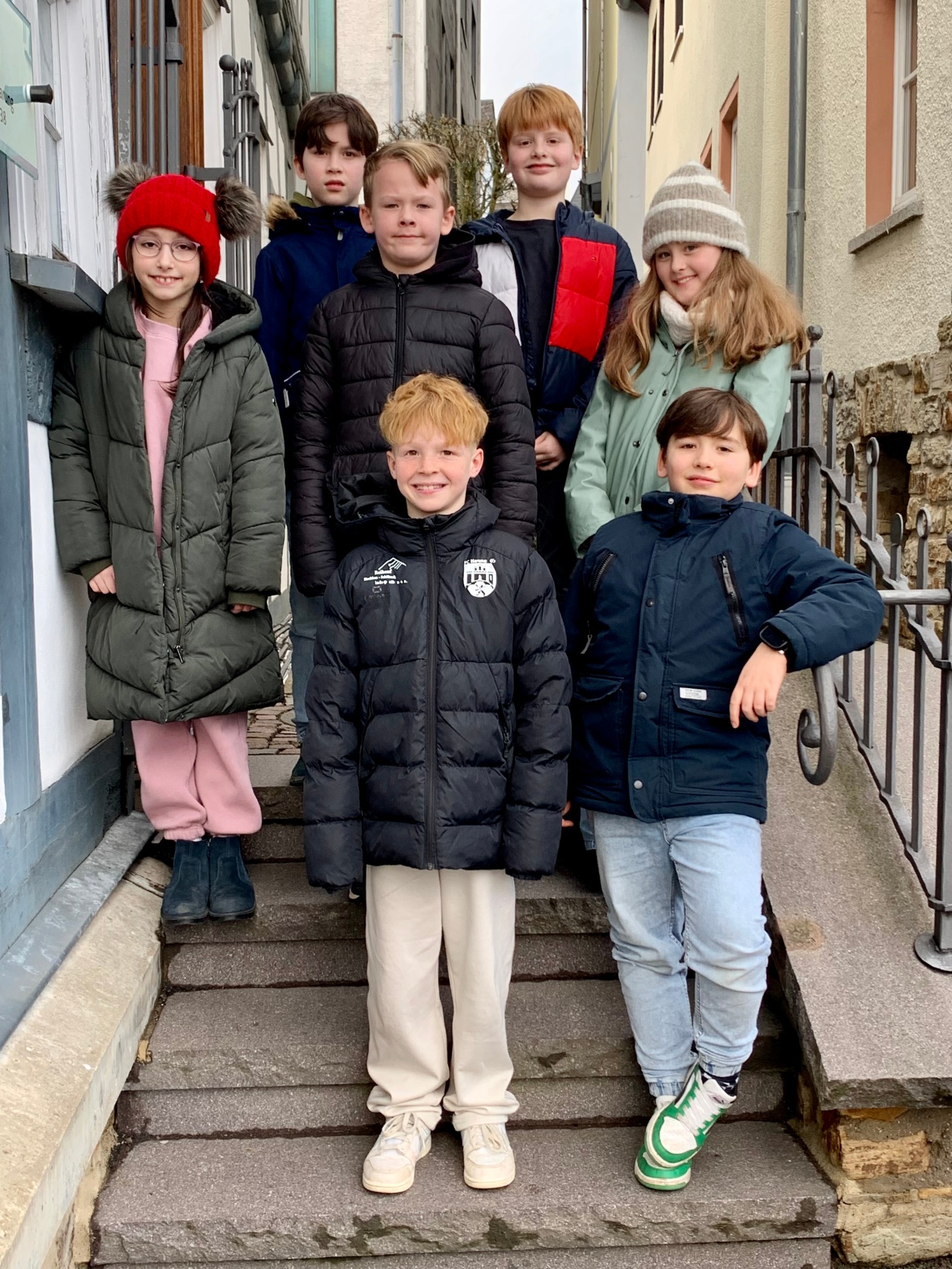 Die Drittklässler der beiden Hachenburger Grundschulen (Am Schloss und Altstadt) – Lennart Wasner, Paula Henrich, Elen Khachatryan, Enno Rein, Eddie Strätz, Johann Lisac, Konrad Klöckner und Kalle Hoffmann