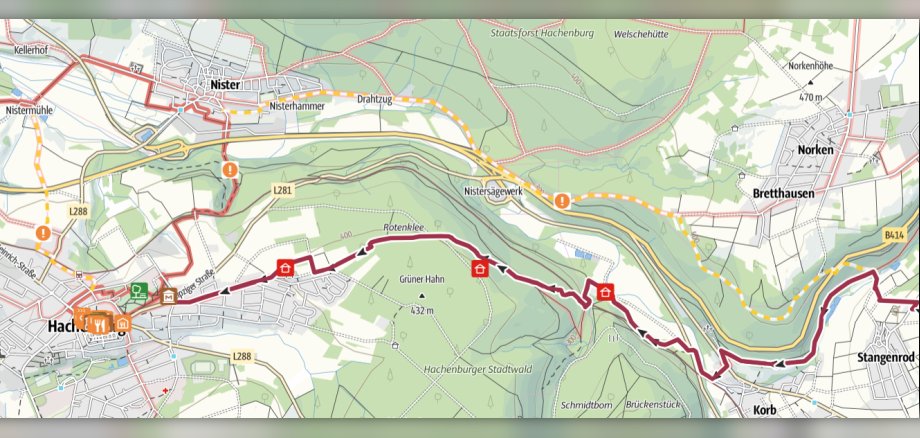 Plan Umleitung WesterwaldSteig