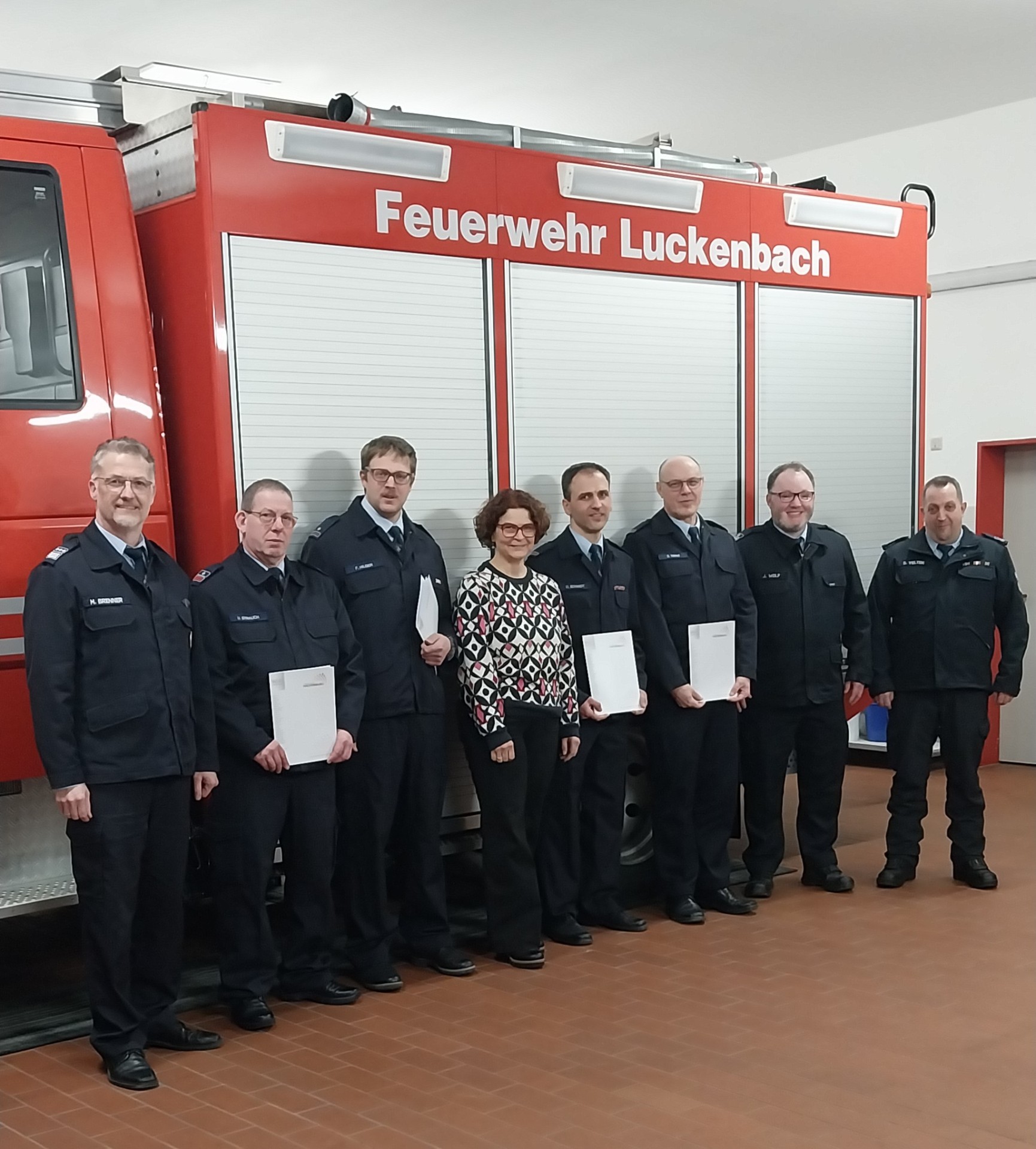 Gruppenbild mit der Löschgruppe Luckenbach