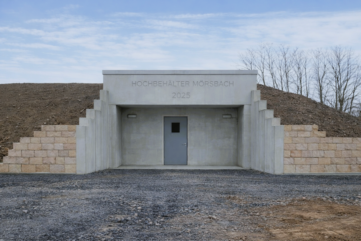 Der Hochbehälter in Mörsbach