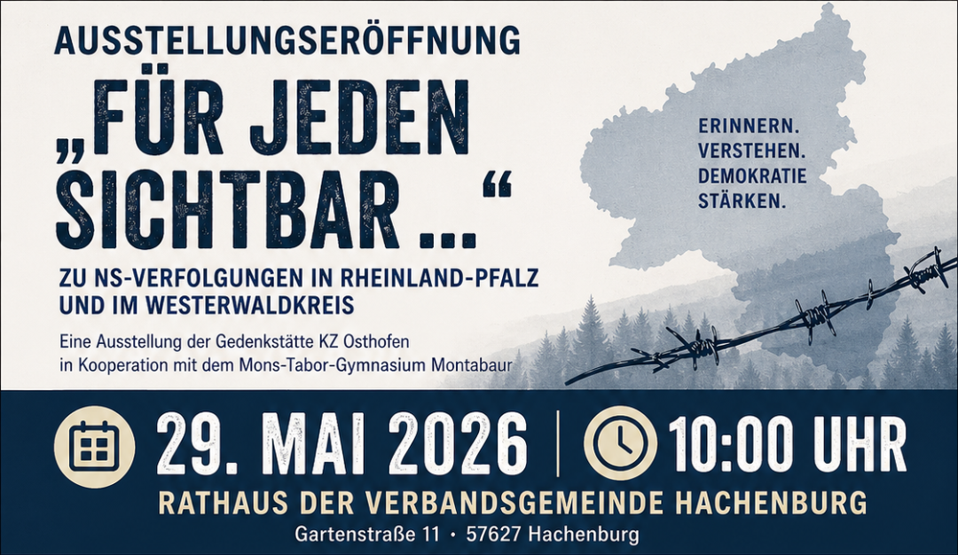 Banner zur Ausstellungseröffnung