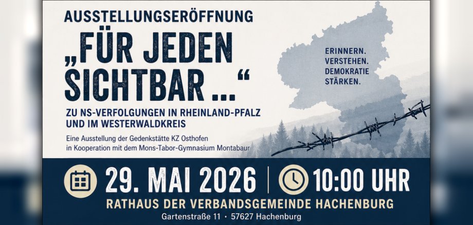 Banner zur Ausstellungseröffnung