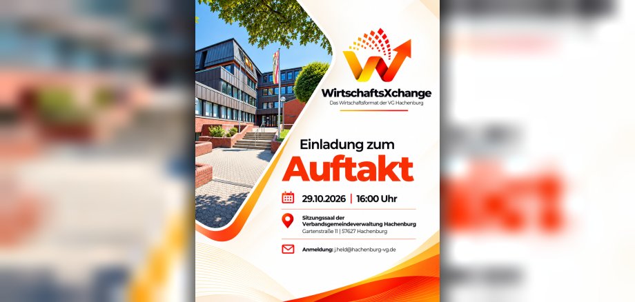 Infoplakat zur Einladung Treffen Wirtschaftsförderung